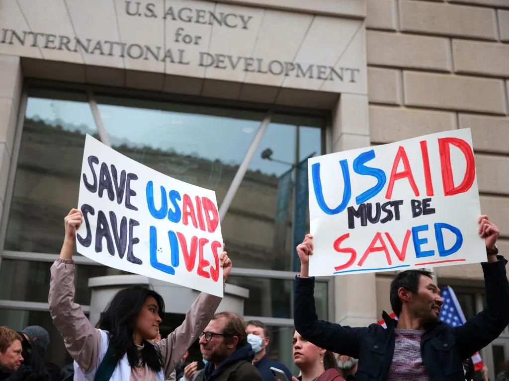Митинг в поддержку USAID в Вашингтоне