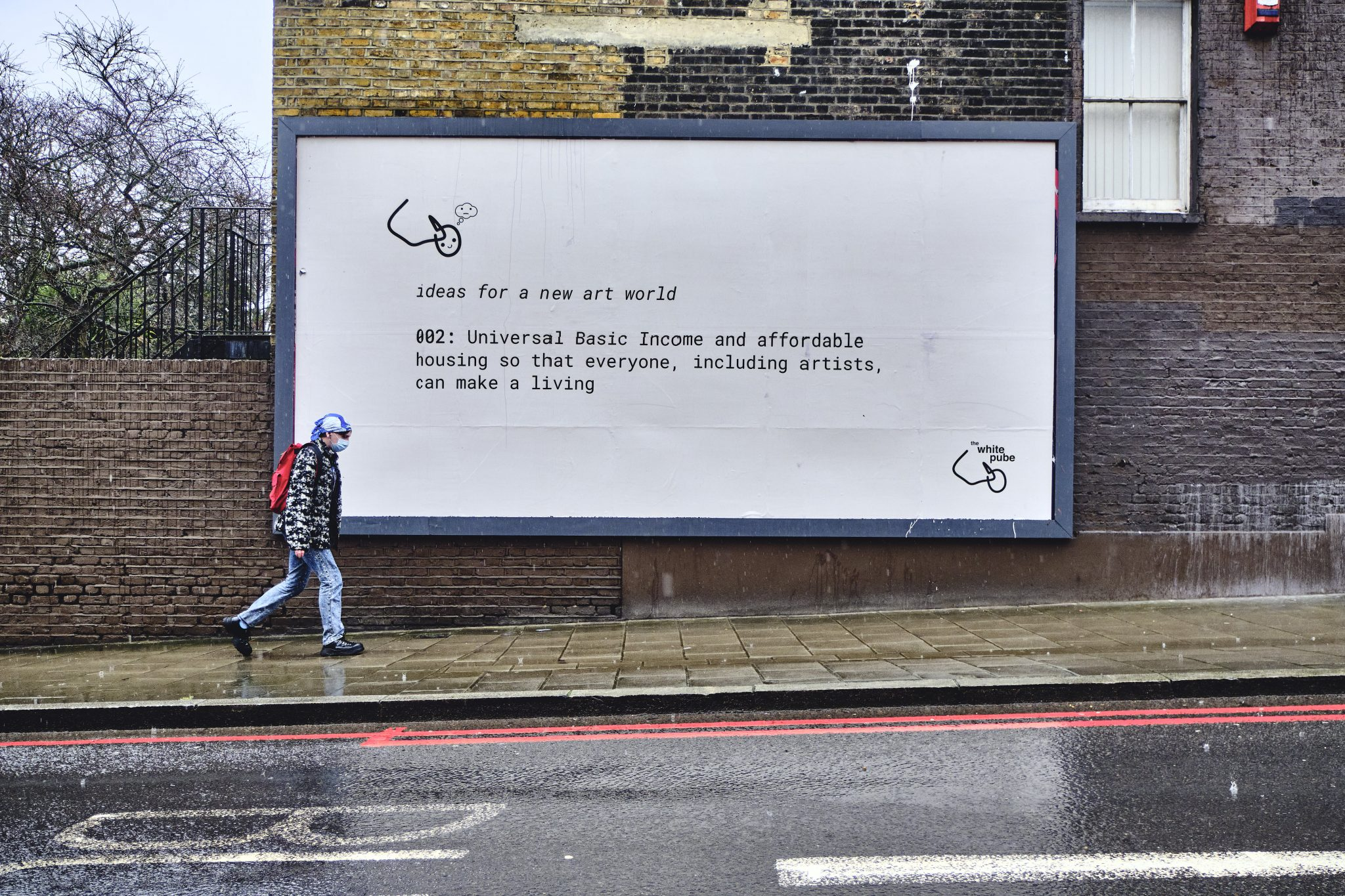 Плакат в поддержку безусловного базового дохода для художников
