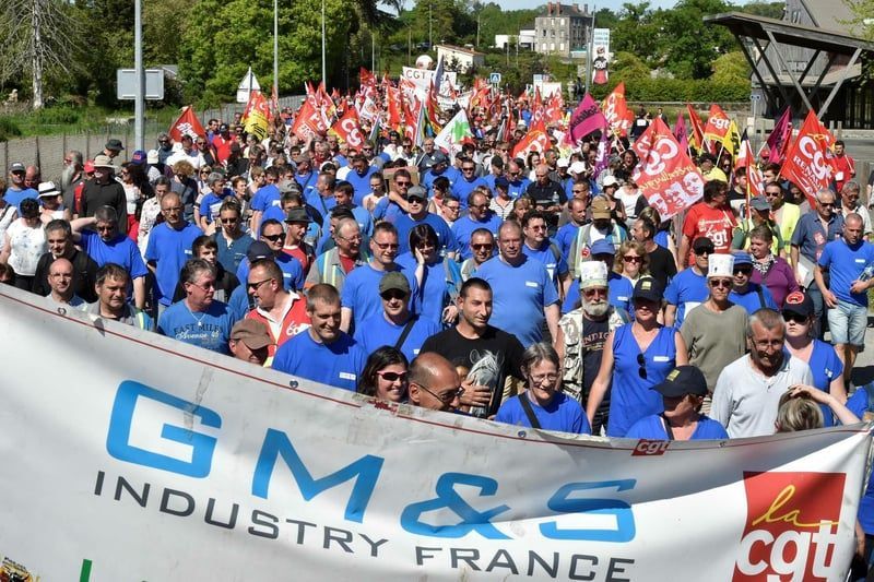 Протест рабочих завода GM&S 