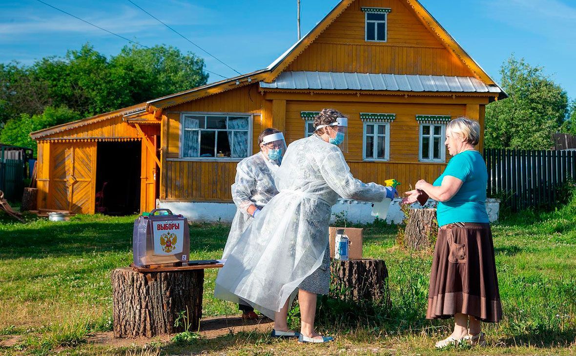 «Голосование на пеньках» во время кампании внесения поправок в Конституцию, 2020 год